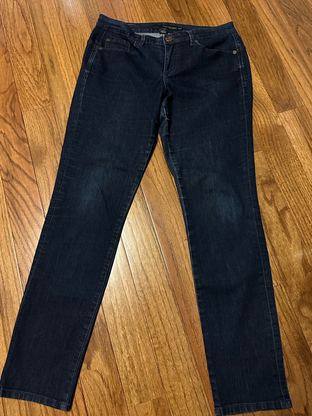 VGUC WOMENS 29/8 CALVIN KLEIN JEANS STRETCH CURVY SKINNY DARK WASH JEANS